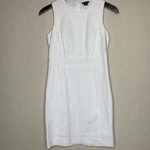 Theory white mini sleeveless sheath dress size 4